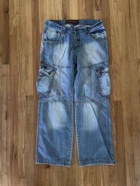 Mac Person Y2K Baggy Skater Style Cargo Jeans 34”x31”